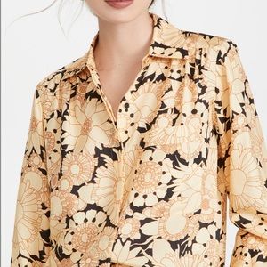 NWT Rebecca Taylor Floral silk blouse Size medium
